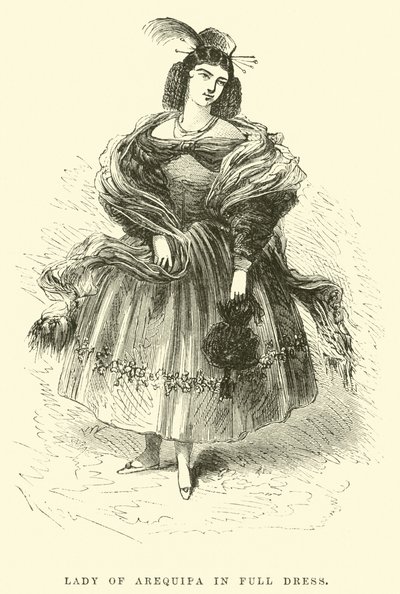 Lady of Arequipa in full dress by Edouard Riou